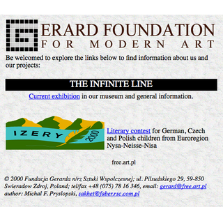 Strona Fundacji Gerarda na rzecz Sztuki Współczesnej